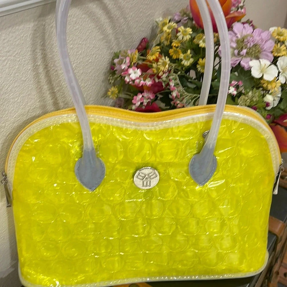 Big Bubble Bag BBB Made in Italy Yellow Bubble Wrap Handbag Y2K  Eco friendly - Picture 16 of 17